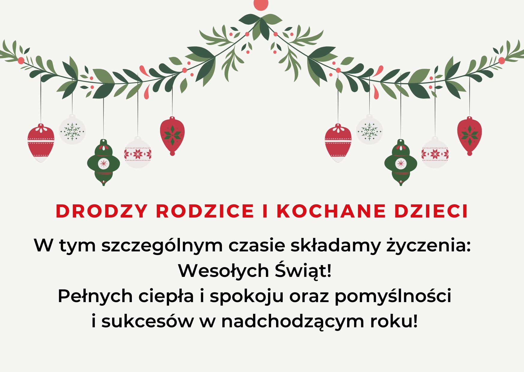 Green and Red Merry Christmas Greeting Card